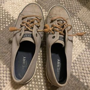 Womens gray sperries